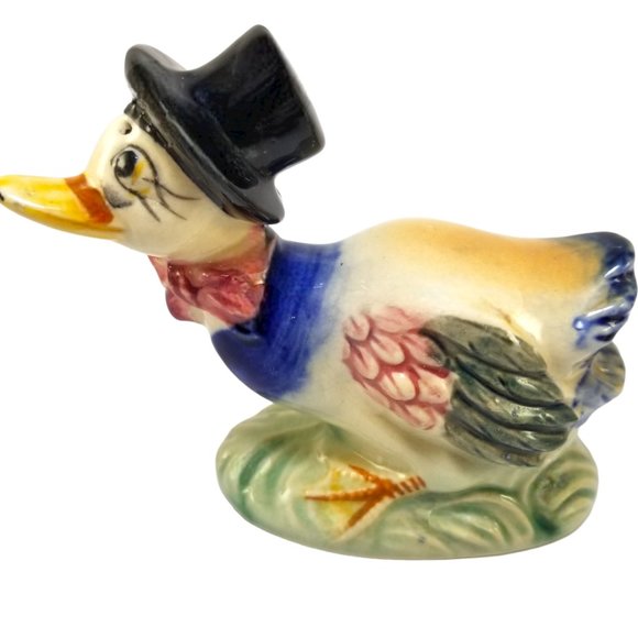 1950s Vintage Set of Mr. & Mrs. Duck Ceramic Salt & Pepper Shakers Made In Japan - Picture 5 of 16